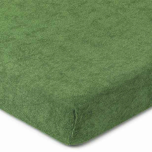 4Home froté prostěradlo olivově zelená, 180 x 200 cm
