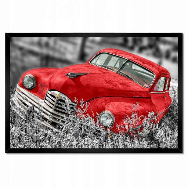 Plakáty v rámu 60x40 Červené staré auto
