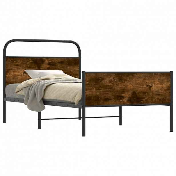 vidaXL Rám postele bez matrace 90x190 cm dub sonoma kompozitní dřevo
