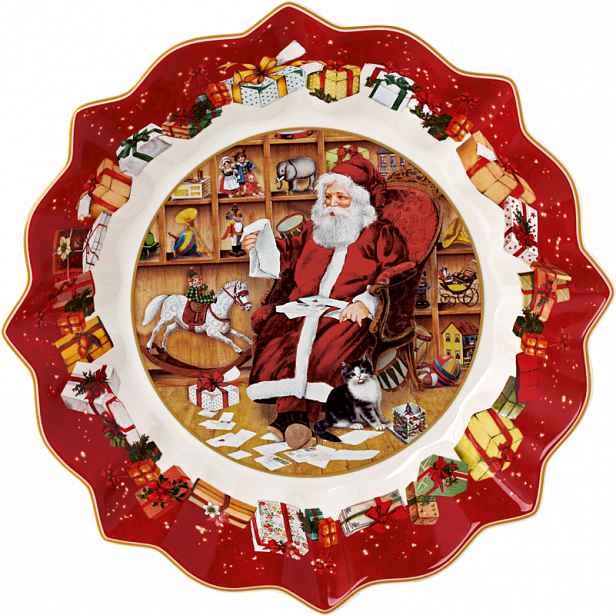 Villeroy & Boch Toy's Fantasy mísa, Santa čte dopisy, Ø 25 cm