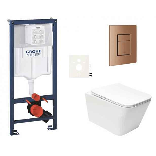 Závěsný wc set do lehkých stěn / předstěnová montáž Swiss Aqua Technologies Infinitio SIKOGRSIN12SCDL0