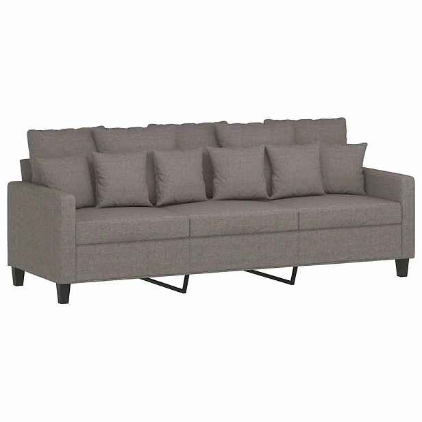 vidaXL 3místná pohovka taupe 180 cm textil