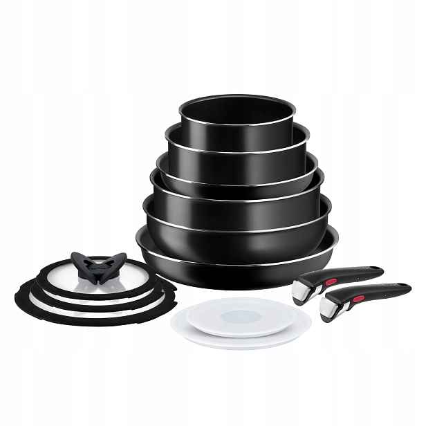 Sada pánví a hrnců 13 El. Tefal Ingenio Easy On Černá