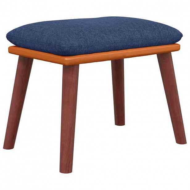 vidaXL Podnožka modrá 45x29,5x35 cm textil a umělá kůže
