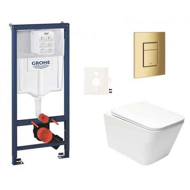 Závěsný wc set do lehkých stěn / předstěnová montáž Swiss Aqua Technologies Infinitio SIKOGRSIN12SCGL0