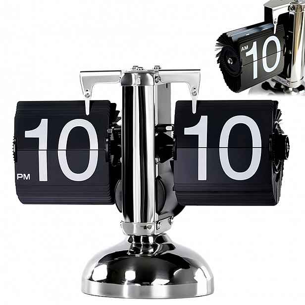 Stojící Mechanický Stolní Klapkový Hodinový Stroj Retro Flip Clock Vintage