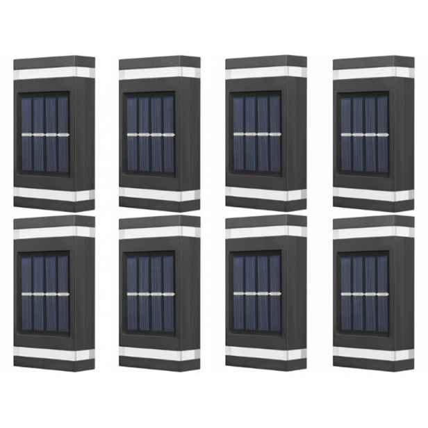 8x Venkovní solární Led lampa Světlo Nástěnné svítidlo na zeď senzor