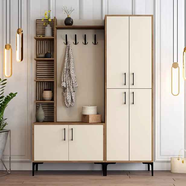 Casarredo Předsíňová sestava VIYANA DA - ořech/krémová