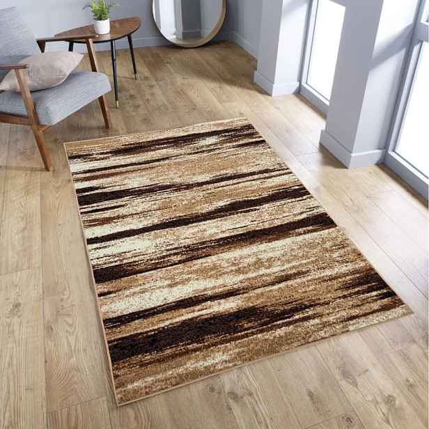 Kusový koberec 200x400 cm LUKEN abstraktní - béžový