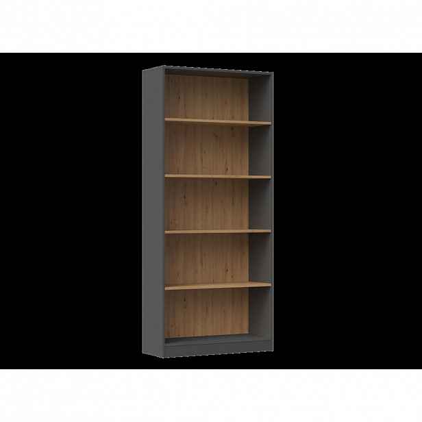 RAUMHIRSCH FURNITURE KNIHOVNA antracitová, Artisan 80/182/30