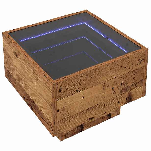 vidaXL Konferenční stolek Staré dřevo 40 x 40 x 30 cm Kompozitní dřevo