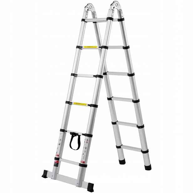 Žebřík 3,8 m A, tvar se stabilizátorem, bezpečný