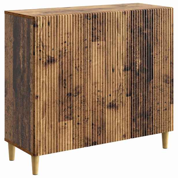 vidaXL Servírovací skříň Staré dřevo 89 x 34,5 x 80 cm