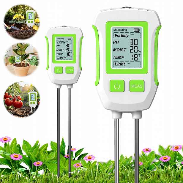 Kyselinoměr Ph Půdy Měřič Vlhkosti Substrátu LCD displej