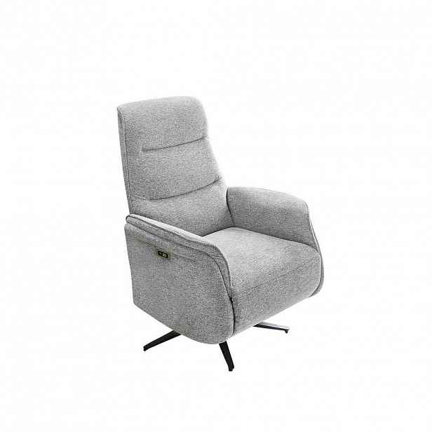 luma-home ELEKTRICKÉ RELAXAČNÍ KŘESLO s funkcí masáže a vyhřívání, nastavení pomocí dvou motorů, 74 × 89 × 108 cm (Š×H×V), potah ze ženilky, šedá / 15