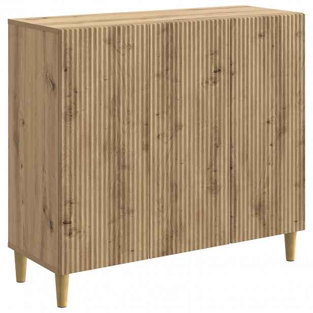 vidaXL Servírovací skříň Dub artisan 89 x 34,5 x 80 cm