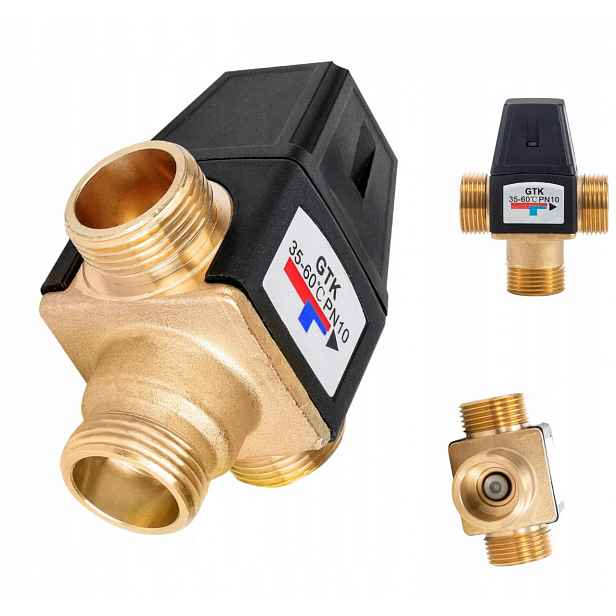 Třícestný mosazNÝ Směšovací Termostatický Ventil DN20 G3/4''