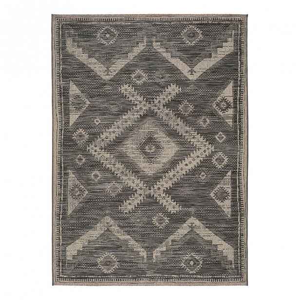 Šedý venkovní koberec Universal Devi Ethnic, 160 x 230 cm