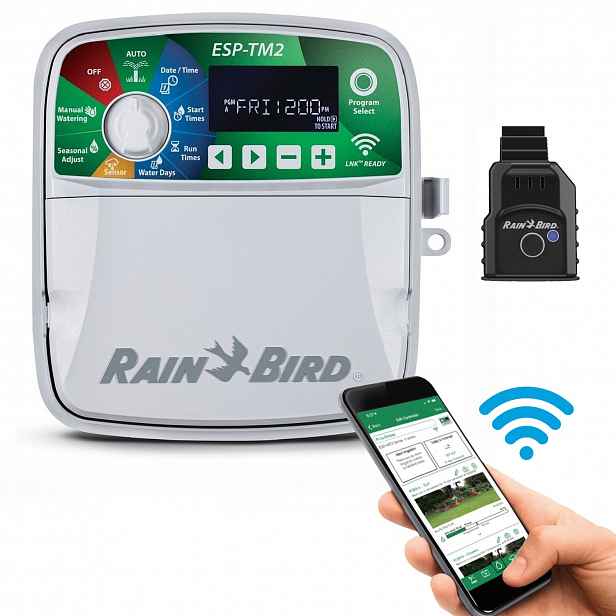 Venkovní Regulátor Zavlažování Rain Bird Wifi Esp TM2 4 Sekcí Modul