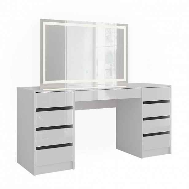 Vicco TOALETNÍ STOLEK Sherry Bílá/bílý vysoký lesk 158.2 cm s LED zrcadlem