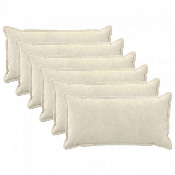 vidaXL Povlak na polštář 6 pcs HOUTEN Krémová 40 x 80 cm