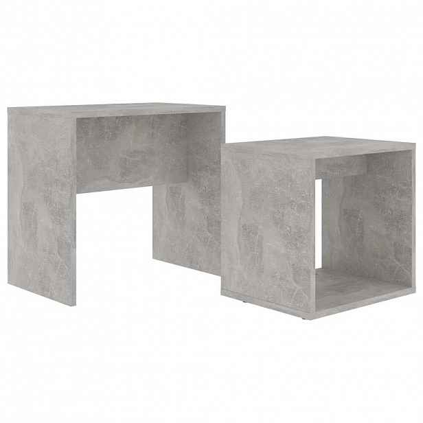 vidaXL Set konferenčních stolků betonově šedý 48x30x45 cm kompozit
