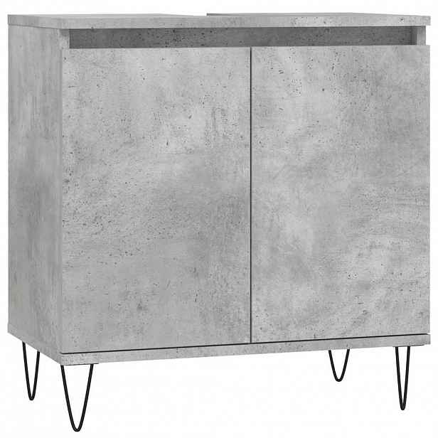 vidaXL Koupelnová skříňka betonově šedá 58x33x60 cm kompozitní dřevo