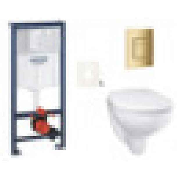 Závěsný wc set do lehkých stěn / předstěnová montáž Grohe Bau Ceramic SIKOGRSBAUSCGL0