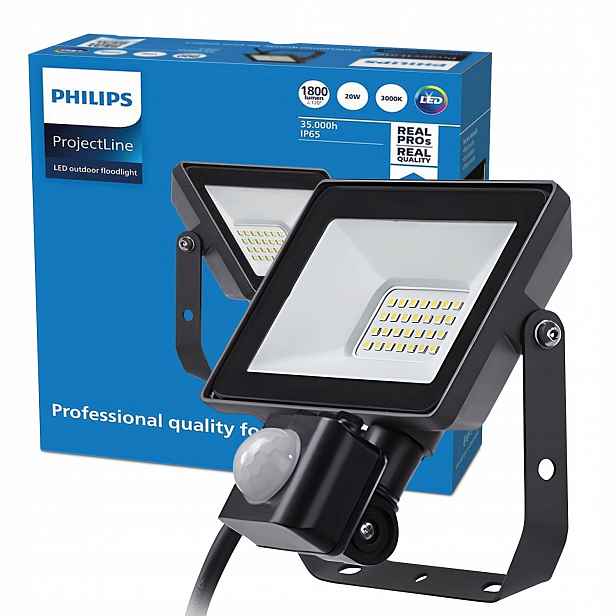 Led reflektor 20W 3000K IP65 s pohybovým senzorem Philips