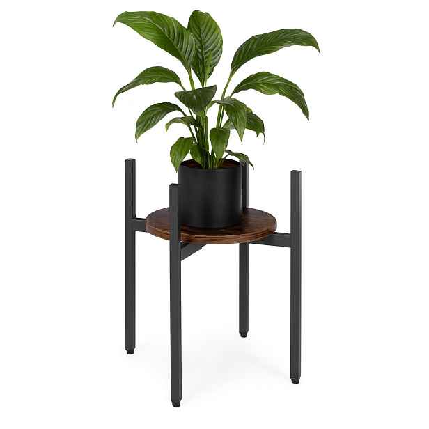 MODERNHOME Stojan na květiny THEO 41,5x35 cm černý/hnědý