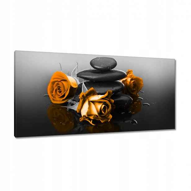 Obrazy 115x55 Oranžová růže Spa