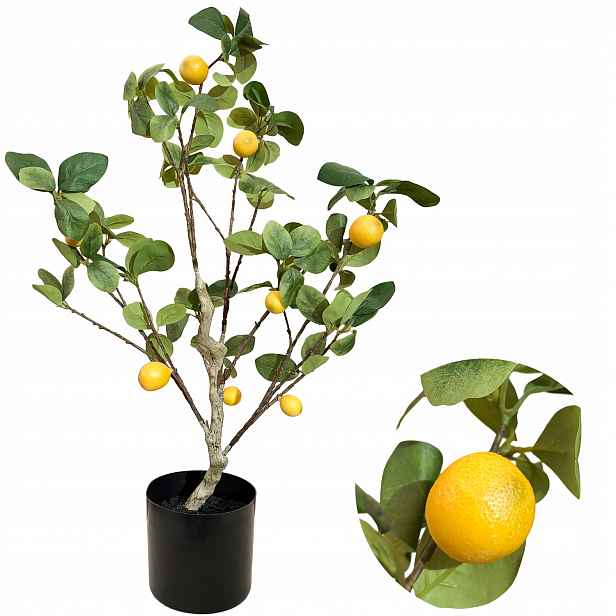 Umělý Citroník 80cm Citron Rostlina Do Obýváku Ložnice Jako Živý