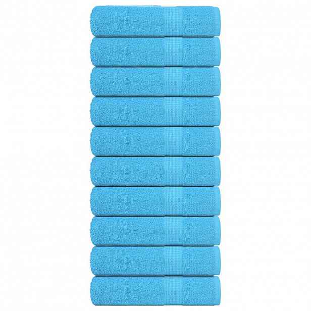 vidaXL Ručníky FROGN 10 ks tyrkysové 50x100 cm 360 g/m²