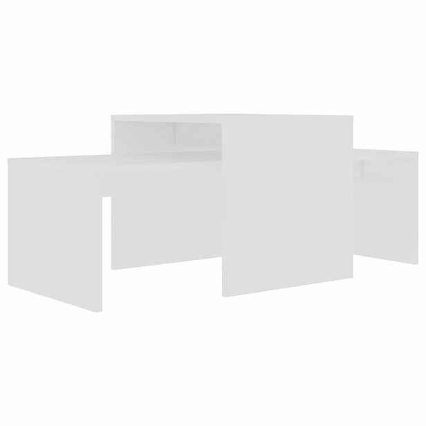 vidaXL Set konferenčních stolků bílý 100 x 48 x 40 cm kompozitní dřevo