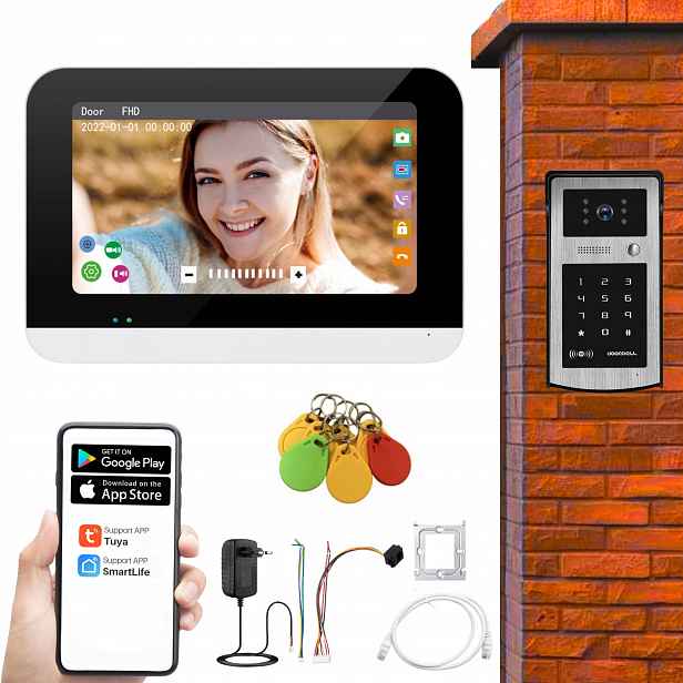 Wifi Videotelefon Dotykový Interkom Nfc Pinpad Zvonek Klíčenky Interkom Tuya