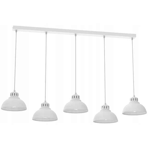 Závěsná lampa Sven Bílá Kovové stínítko univerzální stylová ozdoba
