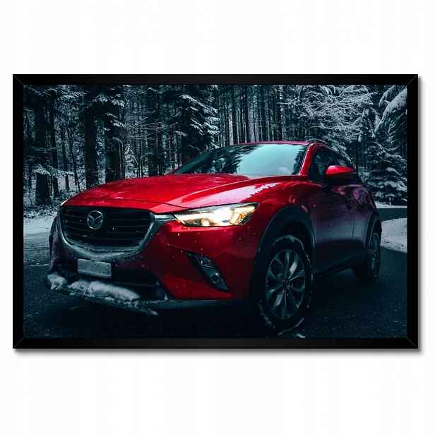 Plakáty v rámu 60x40 Červená Mazda Auto