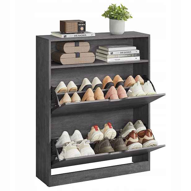 Botník Songmics 80 x 102 x 24 cm šedá
