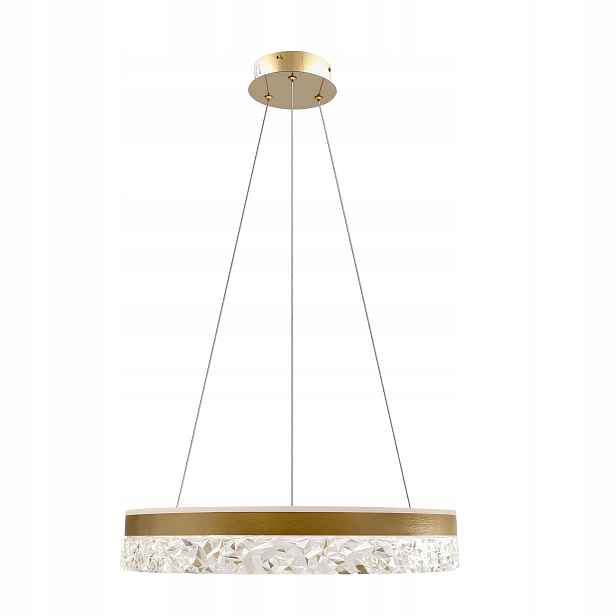 Luxusní závěsná Led lampa Aureola Černá, stínidlo s krystaly