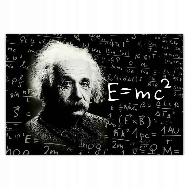 Plakáty 200x135 Albert Einstein E=MC2