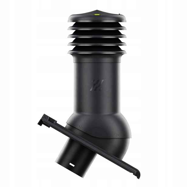 Větrací komín HiVent pro keramickou střešní krytinu Bergamo, průměr 125 mm, černý