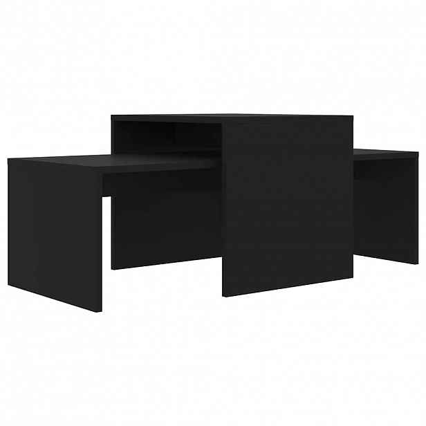 vidaXL Set konferenčních stolků černý 100x48x40 cm kompozitní dřevo