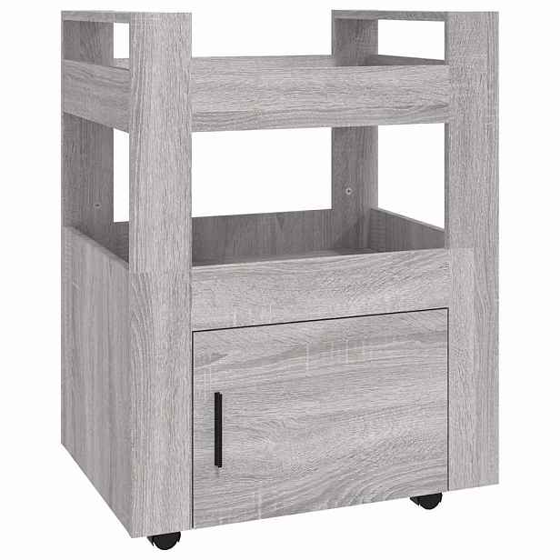 vidaXL Kuchyňský vozík šedý sonoma 60 x 45 x 80 cm kompozitní dřevo