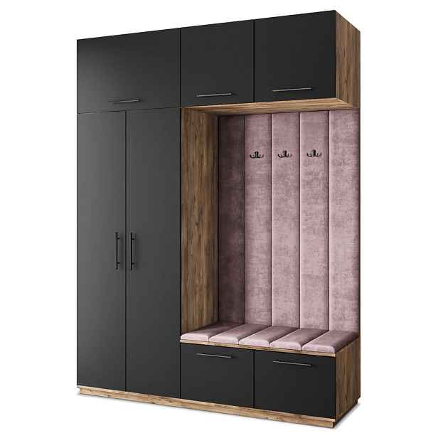 MASSENO MODERNÍ PŘEDSÍŇOVÁ SESTAVA REMA, 180/240/60 cm, dub Lefkas