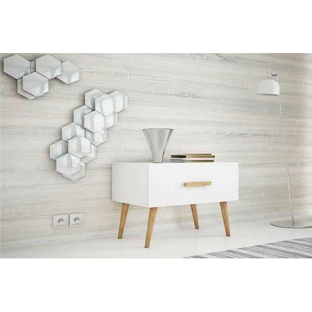 Casarredo Noční stolek KINGSTON 1 bílá