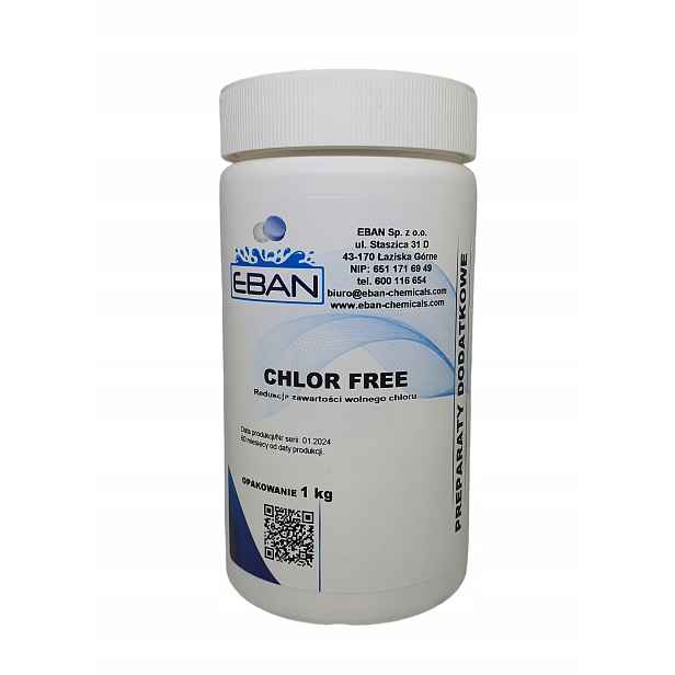 Chlor Free Granulát Snížení obsahu chloru v bazénové vodě 3 kg Eban