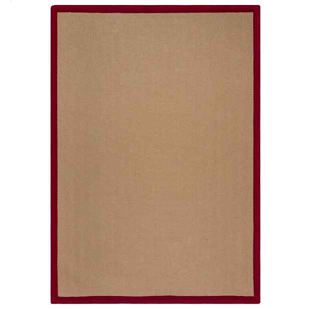 Kusový koberec Herringbone Border Kira Red, 120x170, béžová, chodba / předsíň, Flair Rugs