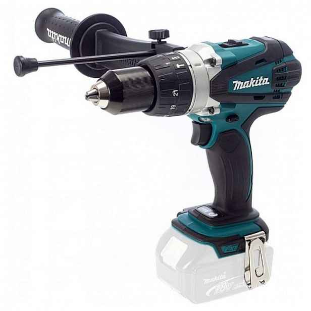 Makita - 18V AKU vrtací šroubovák s příklepem, bez baterie a nabíječky DHP458Z