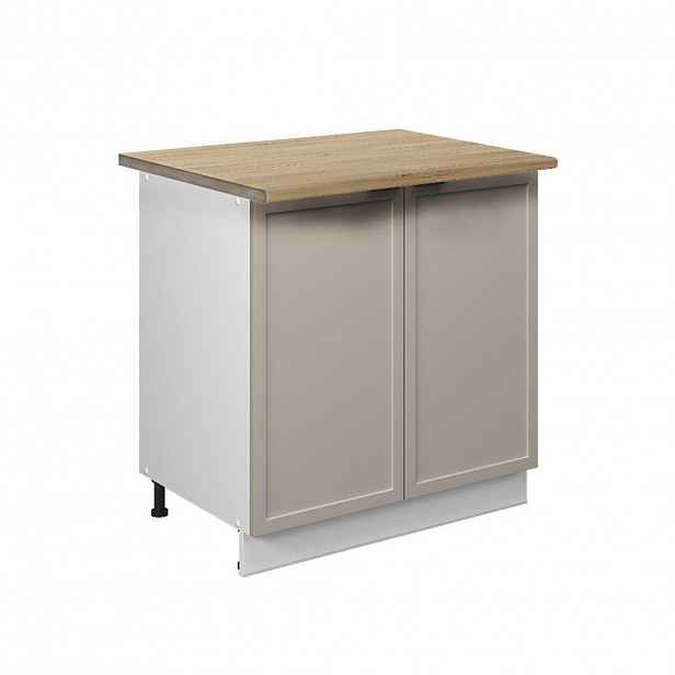 Vicco SPODNÍ SKŘÍŇKA KUCHYŇSKÉ LINKY Fame-Line, GreyBeige/Bílá, 80 cm pracovná doska Dub Goldkraft