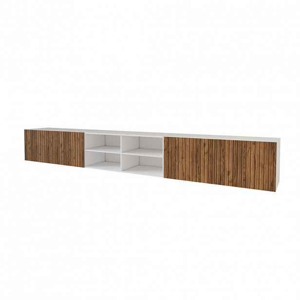ALTDECOR NÍZKÁ komoda KITO-W 3x100x40x40 cm – bílá / Katania